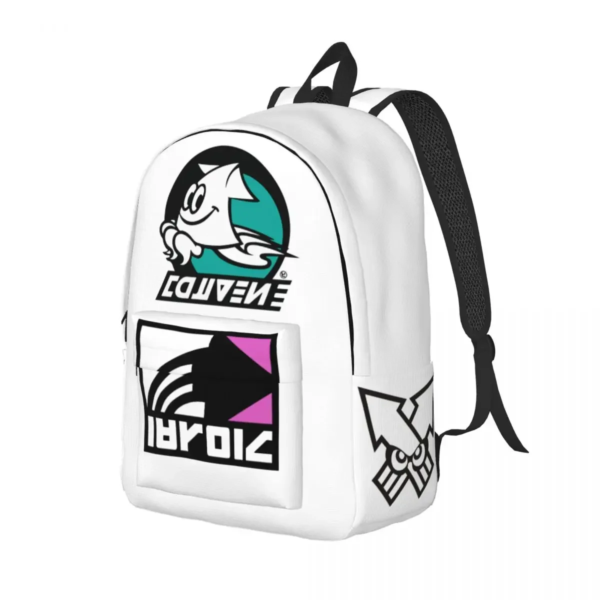 Splatoon Game Backpack Middle High College School Student Octopus Bookbag Teens Canvas Sports Daypack for Outdoor Travel