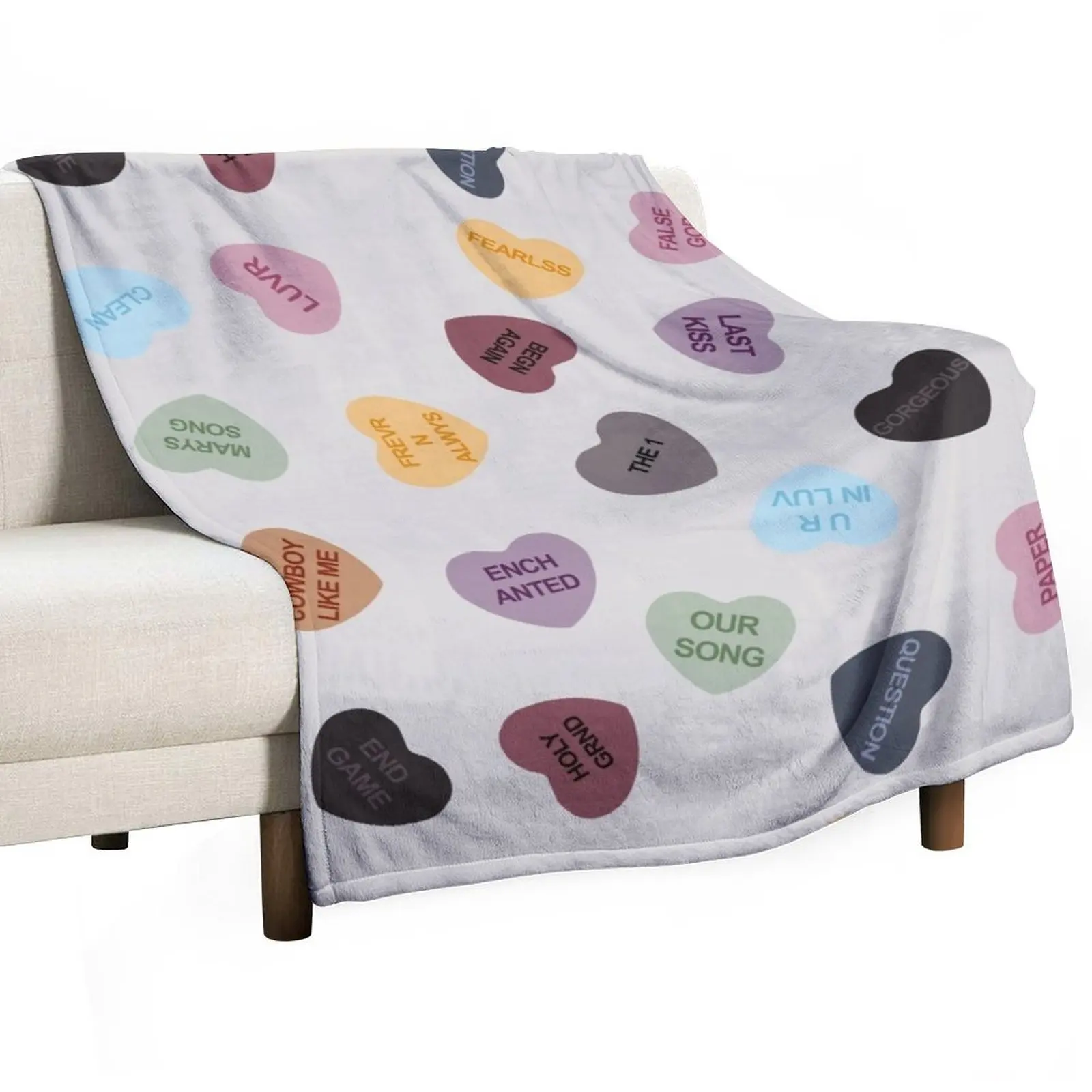 

Eras Candy Hearts Home Decor Merch Fandom Small Support HECKINFAROUT Throw Blanket Shaggy Summer Beddings sofa bed Blankets