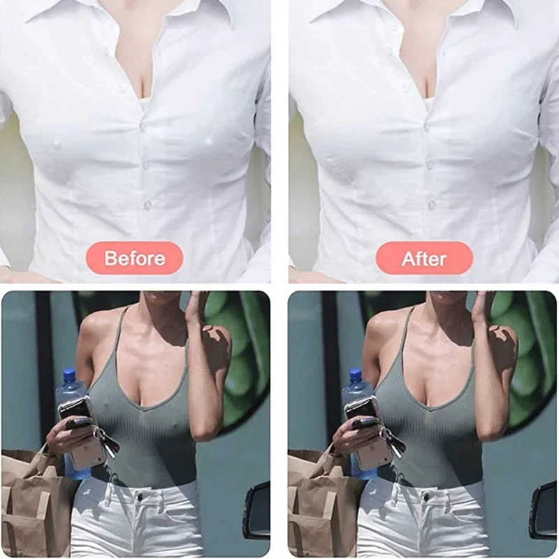 Women push up bras self adhesive silicone strapless invisible bra reusable sticky breast lift tape rabbit nipple cover bra pads