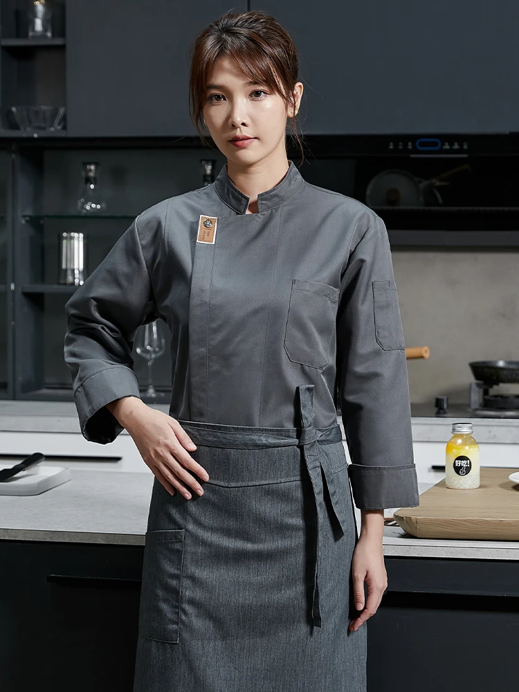 Hotel Canteen Back Kitchen Cooking Uniform Mężczyźni Kobiety Szef kuchni Odzież robocza Usługi gastronomiczne Kurtki kucharskie Piekarnia Kawiarnia Kelner Płaszcz roboczy