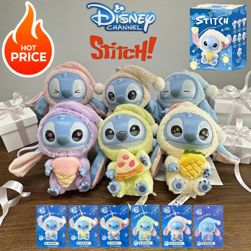 

# 1-6 шт. Disney New Stitch Eat Some Thing Before Sleep Виниловая слепая коробка Сумка Подвеска Милая плюшевая кукла Mystery Box Рождественский подарок