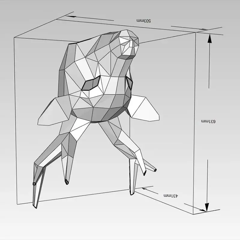 

Wearable Deer Head Cover Paper Mask Model Animal Cosplay 3D DIY Papercraft Origami Headgear Masked Ball Prom Party Girl Gift