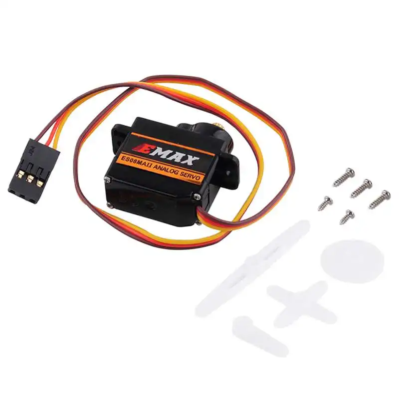 Emax 9g سيرفو ES08MA II طائرة ثابتة الجناح ES08MA ميتال جير محاكاة روبوت سيرفو لسيارة RC محوري SCX24 نموذج طائرة
