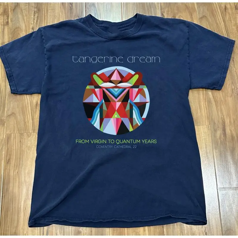 Tangerine Dream From Virgin To Quantum Years Todos os Tamanhos Camiseta Marinha AL757