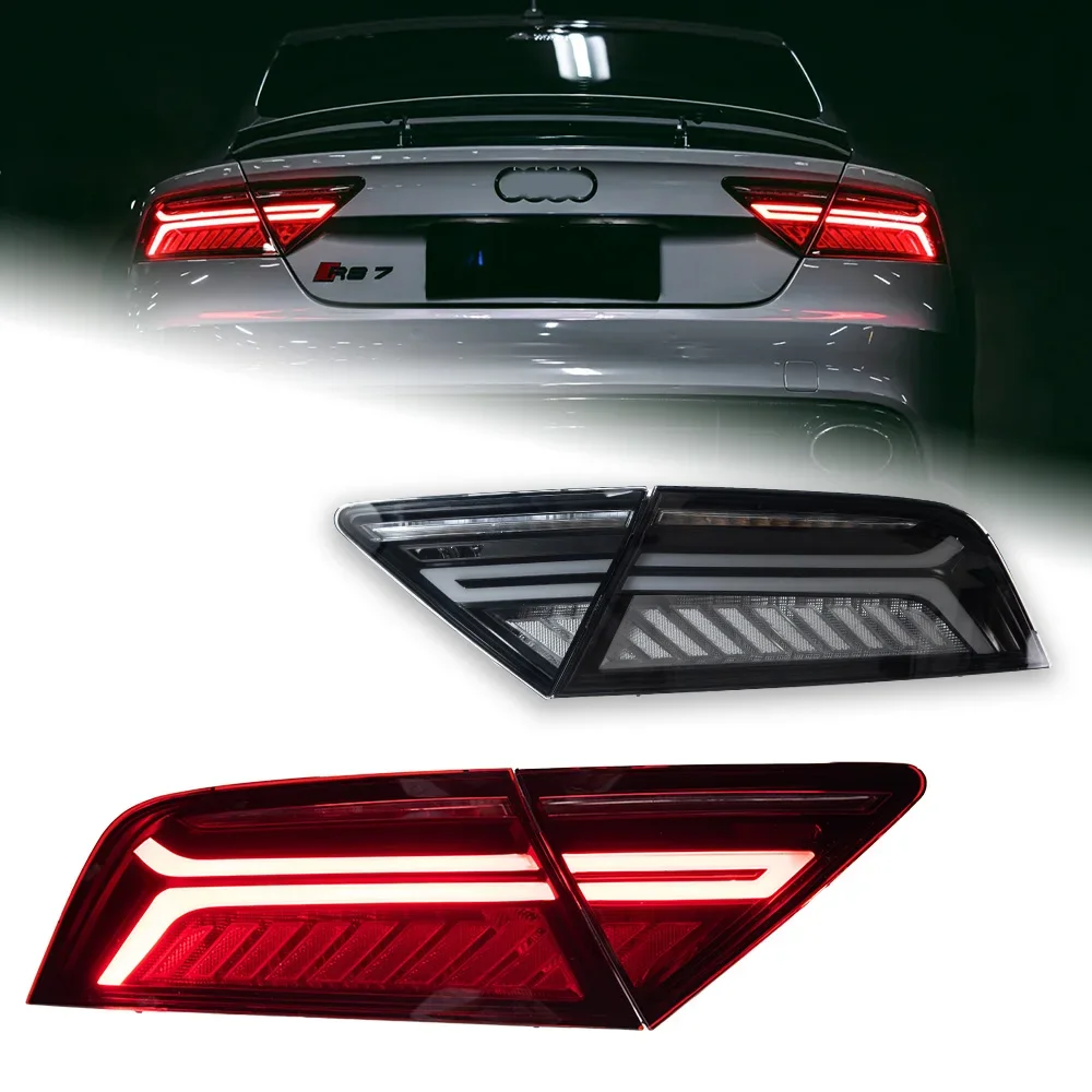 AKD Car Styling LED lamp for Audi A7 Tail Lights 2010-2014 RS7 LED Tail Light Rear Lamp DRL Dynamic Signal Reverse Automotive