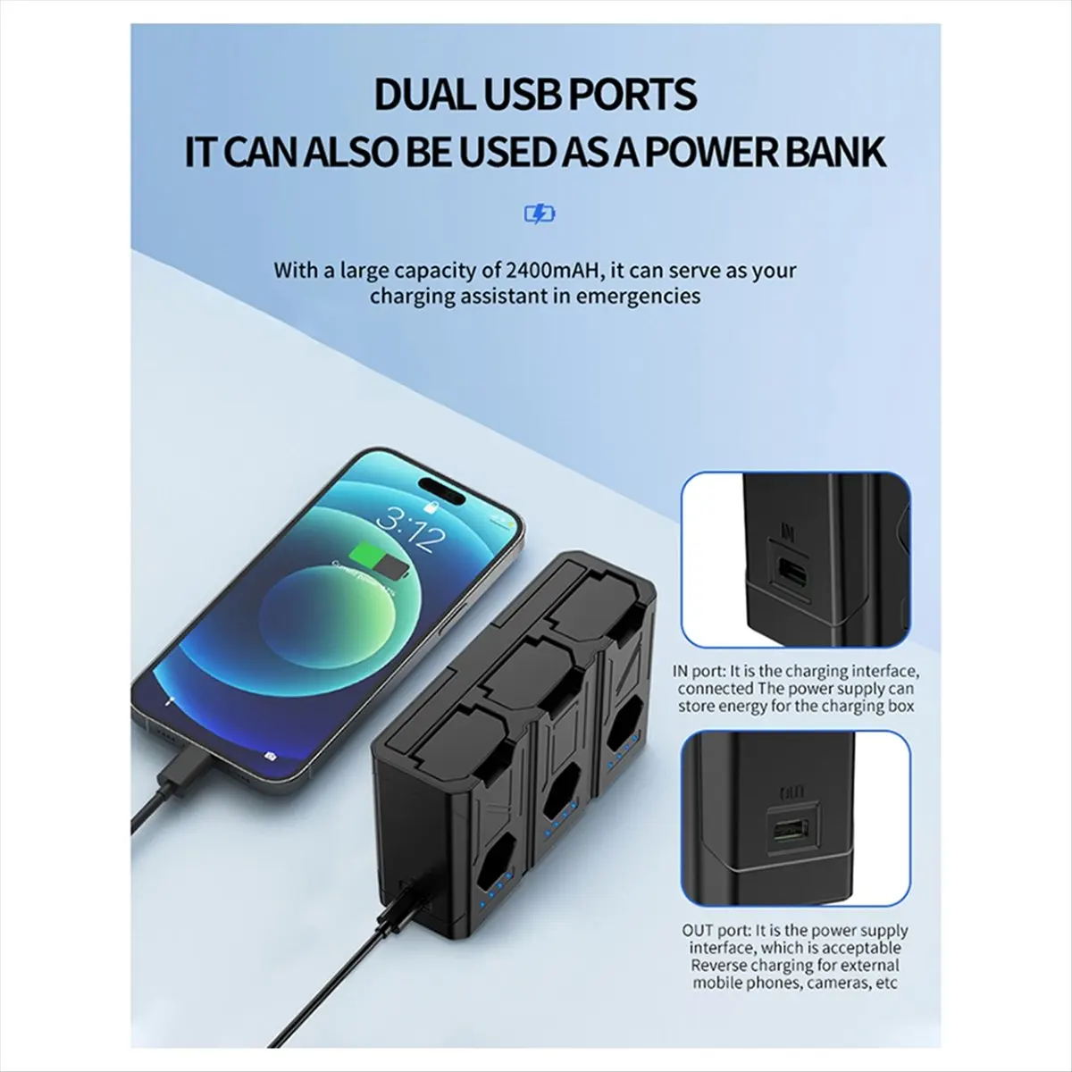 

(ABDH) Быстрое зарядное устройство для аккумуляторов NP-FZ100, 3 слота, интеллектуальная зарядка, 2280 мАч, для профессиональных камер и видео/фотооборудования