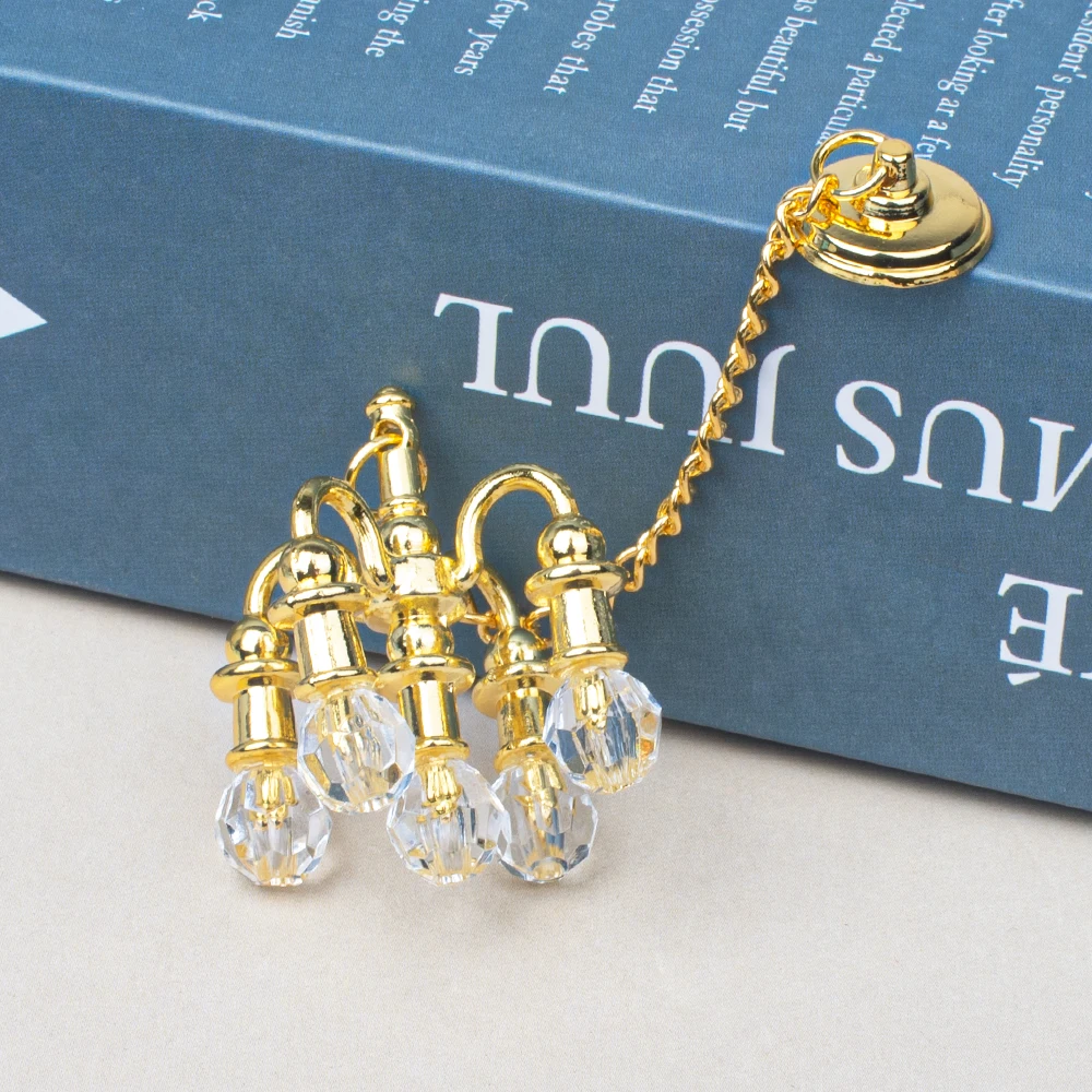 

1:12 мини-люстра, сцена из жизни, ролевые игры, аксессуары для кукол, украшение, хрустальная миниатюрная лампа, декор, мебель, дом, игрушка Acce