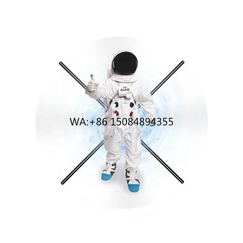 

3D Holographic Projector Advertising Machine Aerial Imaging Suspension No Screen Display LED Hologram Rotating Fan Screen