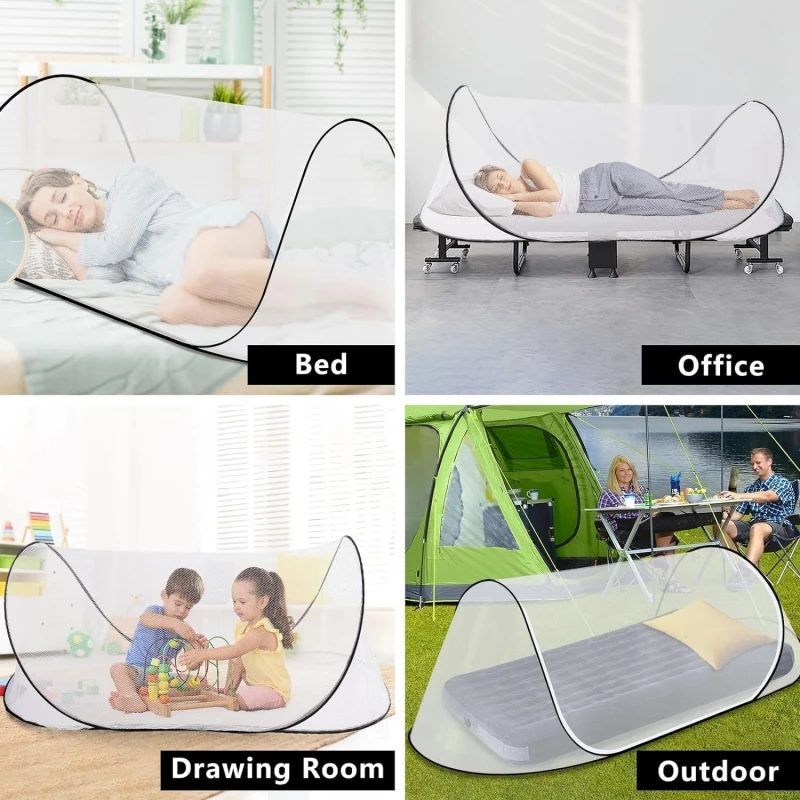 Travel Folding Portable Mosquito Net for Bed Adjustable Camping Outdoor Tent Single Children's Insect Mosquito Net Vans Camper