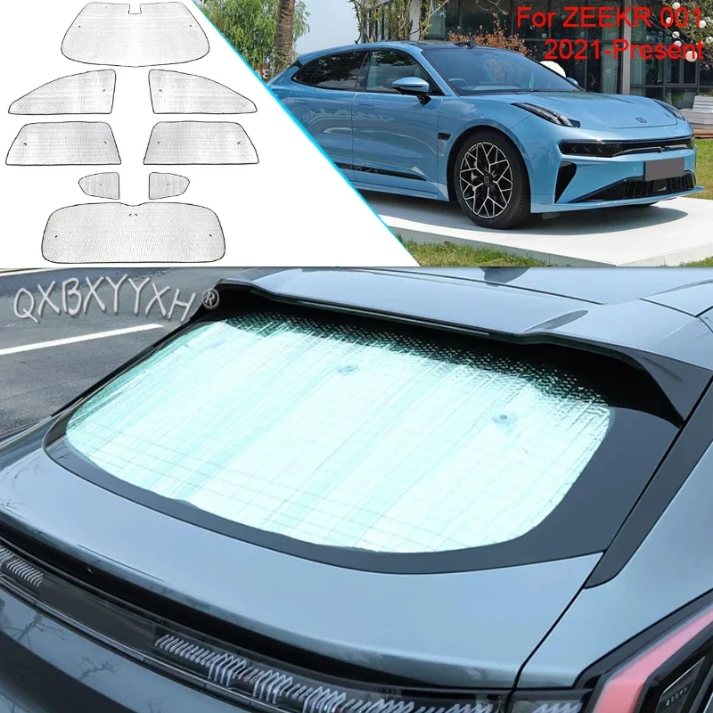 Car Sun Shade Aluminum Foil Foldable UV Heat Insulation Windshield Sunshades Auto Protect Cover For ZEEKR 001 2021-Present