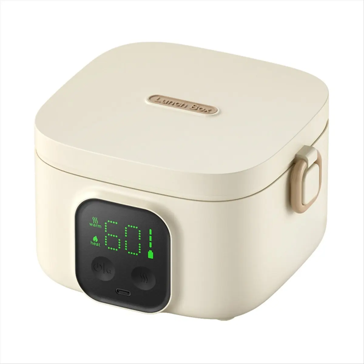 N18R Rechargeable Electric Lunch Box Portable Water-Free Heating 500ML LCD Display Wireless Heating Lunch Box