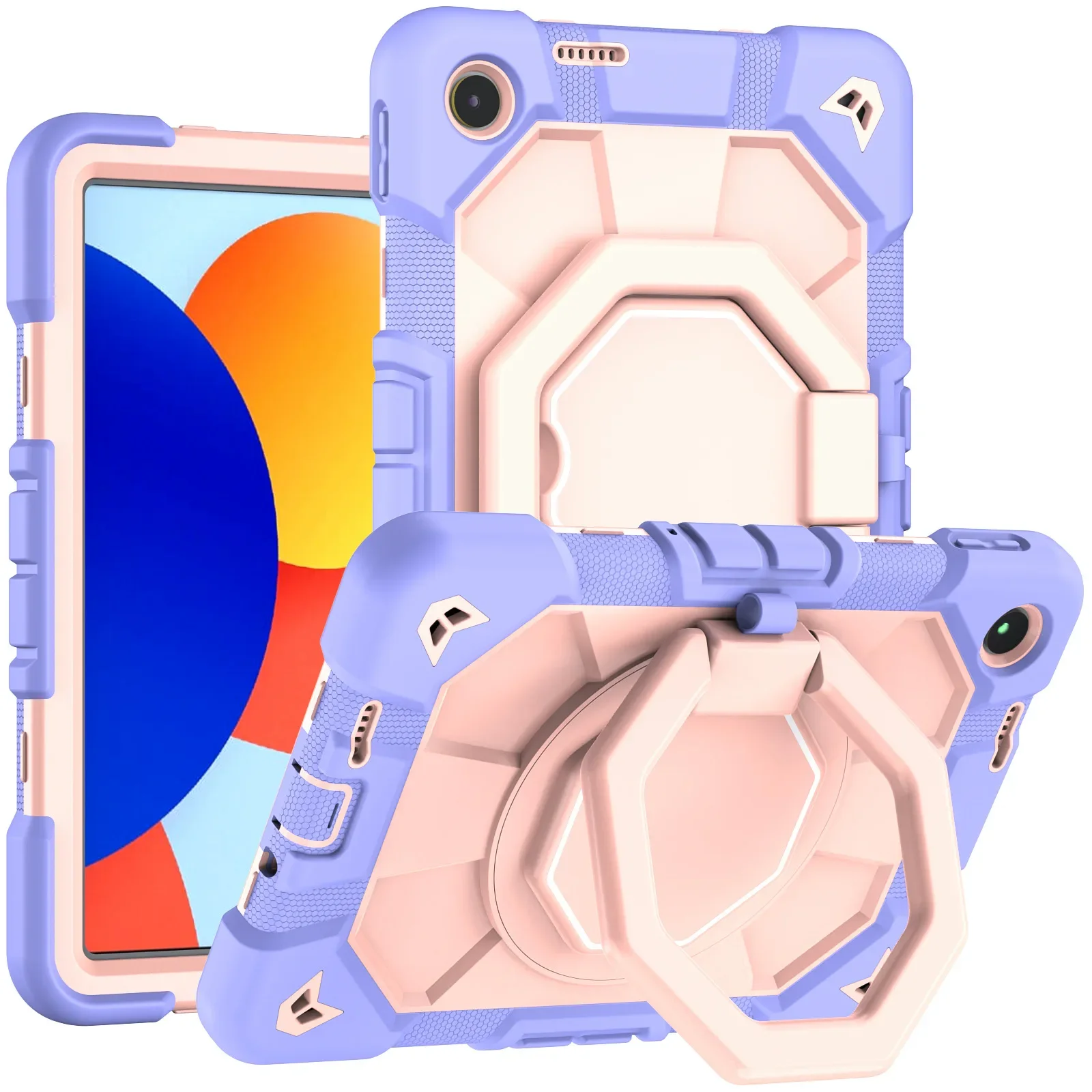 PC + Silicone Hybrid Shockproof Cover For Redmi Pad 2 9.7 (2026) / Poco Pad C1 9.7inch Portable Heavy Duty Armor Case