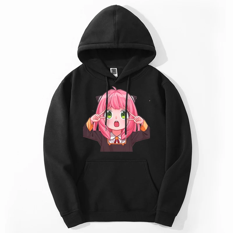 Spy x Family Hoodie Japan Anime Graphic Print Sweatshirts Cute Kawaii Girl Anya Tops Harajuku Unisex Couple Hoodies Streetwear