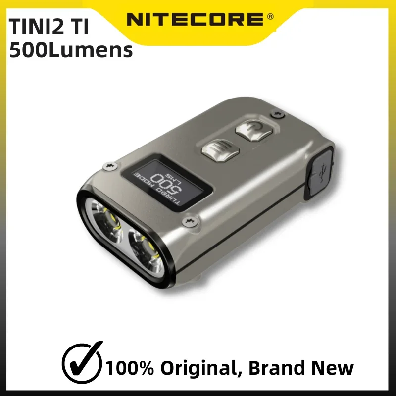 NITECORE TINI2 TI 500Lumens Titanium alloy Keychain Light Rechargeable LED Trcch Light