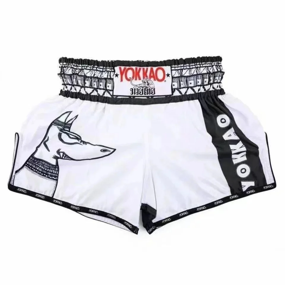 Шорты Yokkaos Muay Thai, боевой костюм, новинка 2024, пляжные брюки унисекс, Детский боевой тренировочный костюм, боксеры с буквенным принтом, шорты