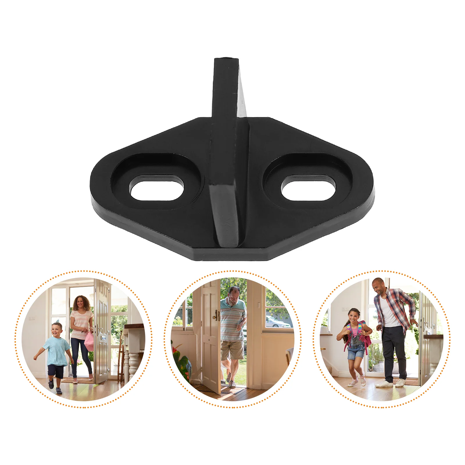 

2 Sets Slotted Stopper Sliding Closet Door Guides Floor Barn Stoppers Locks for Front Plug See