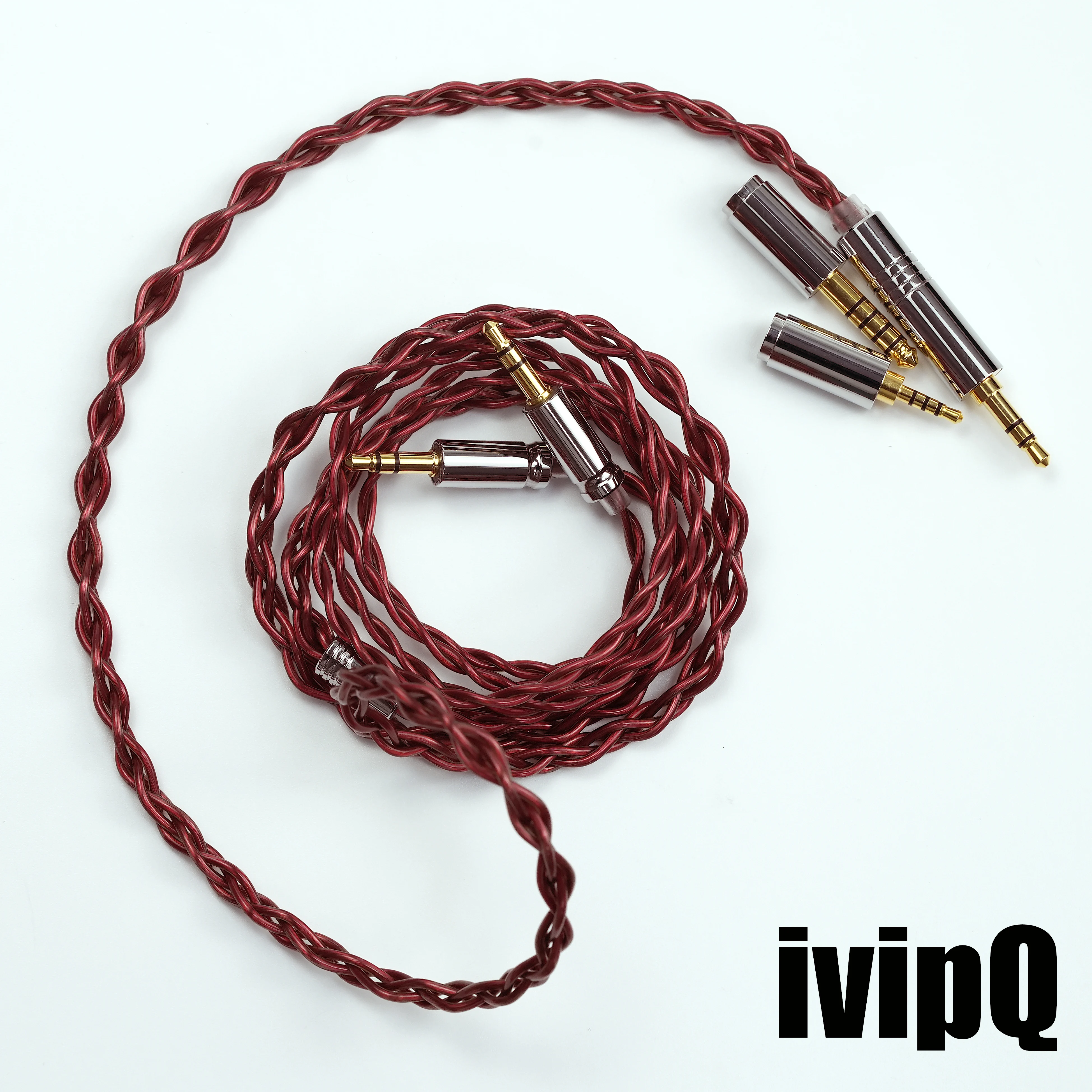 ivipQ-40 IEM Cable High-purity Litz 7N OCC+Palladium + Graphene Three Elements Headphone Cable，For HD580 HD650 HD800