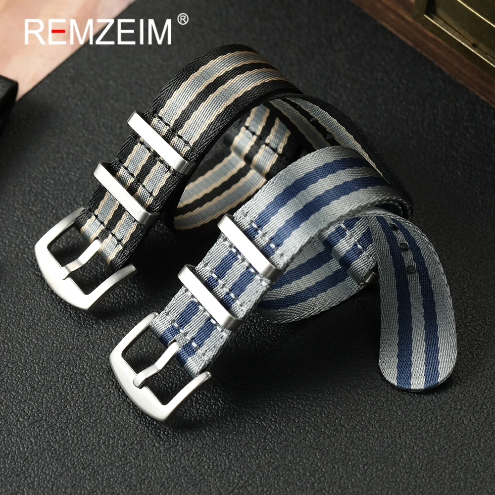 Hochwertiges, bequemes, weiches Nylon-Uhrenarmband, 20 mm, 22 mm, Uhrenarmbänder für Herren und Damen, Ersatz-Uhrenzubehör – Detail 6