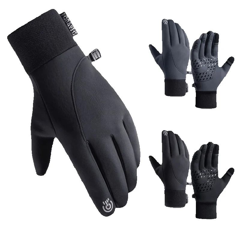 AliExpress garvonti Winter Cycling Gloves for Men Women Outdoor Hiking Ski Glove Silicone Non-Slip Touch Screen Bicycle Gloves Windproof Warm Glove