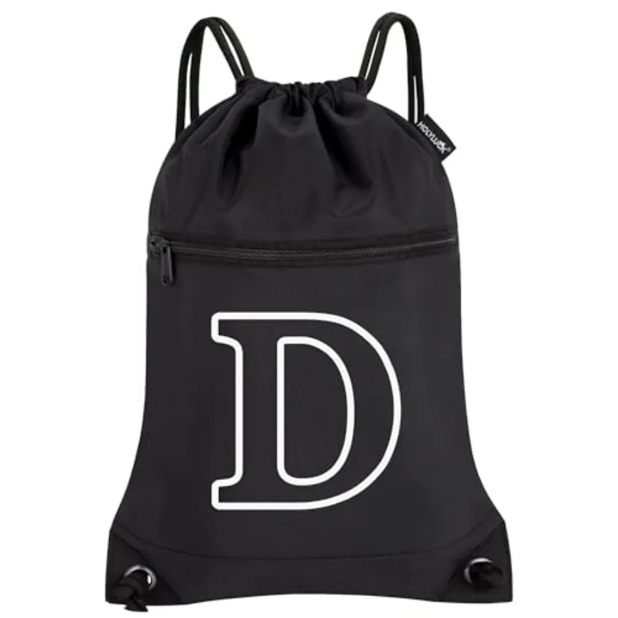 

Drawstring Bags Initial Backpack Sackpack Cinch Bags for Sports, Gym, Travel, Beach