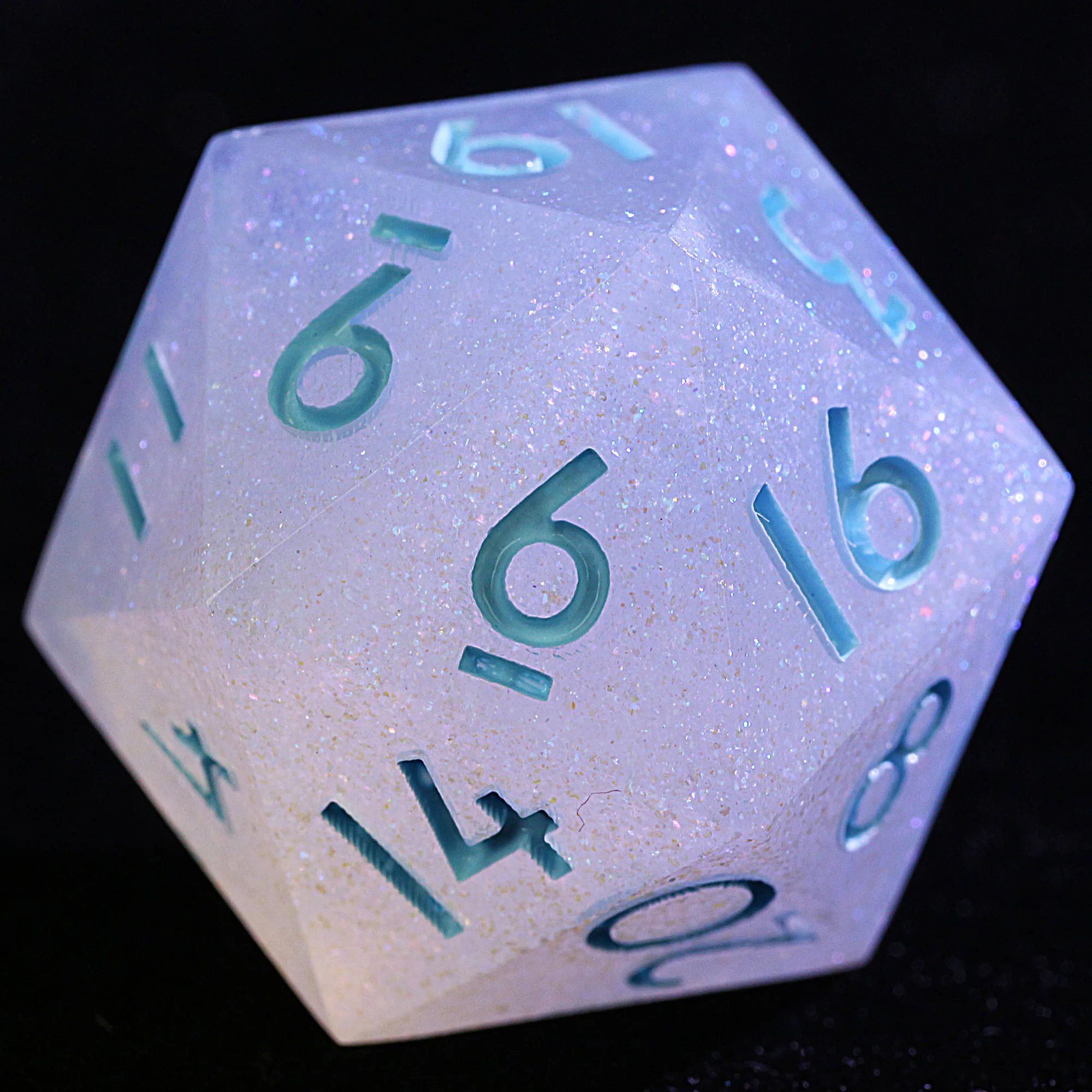 

Набор из 9 многогранных кубиков из смолы для D&D, цвет «Голубая Звездная Река»