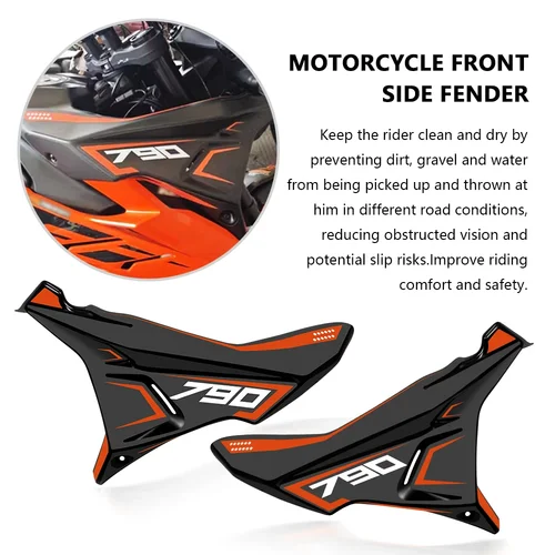 Imagen 2 del producto Cubierta de carenado delantero para parabrisas de motocicleta, cubierta lateral del cuerpo para 790ADV 790 890 ADV Adventure R S 2022 y antes de 790adv