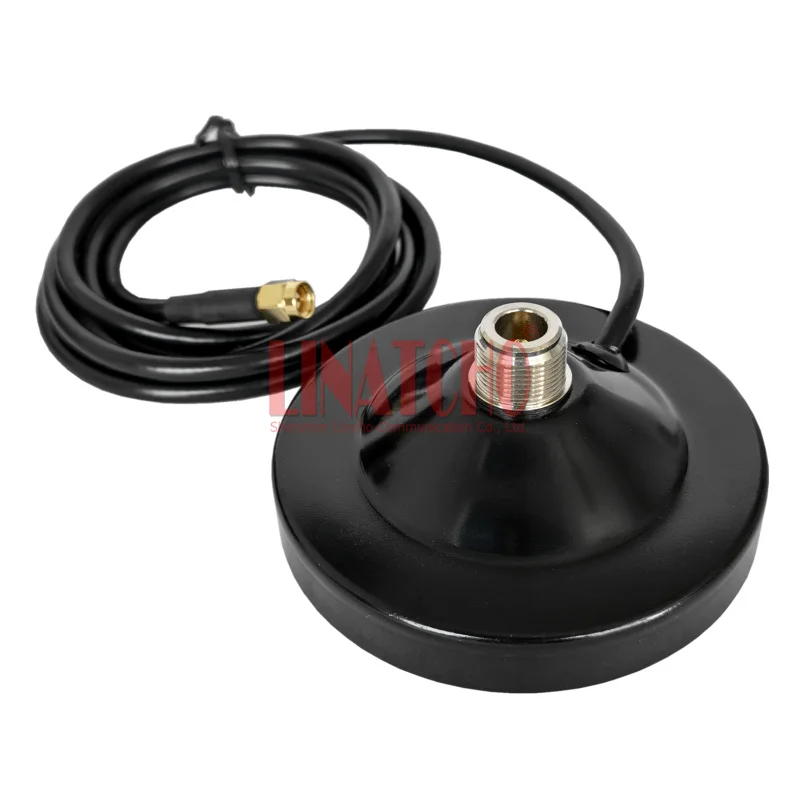 N Female Jack Socket Antenna Magnetic Base 90MM Diameter RG58U Cable SMA Male Connector