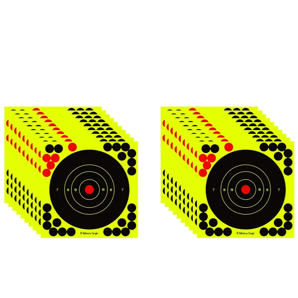 100-10PCS 8-inch Splatter Doel Hoge Zichtbaarheid Lijm Schieten Doel Stickers Reactieve Jacht Schieten Training Papier