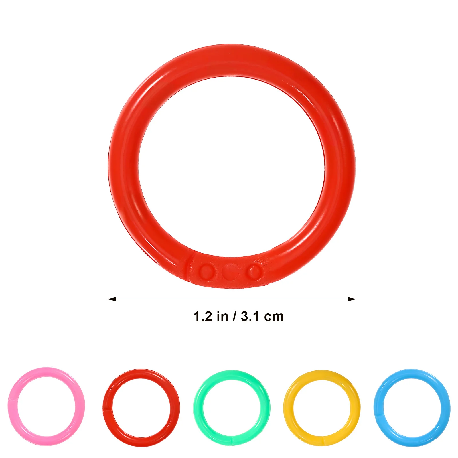 120pcs Loose Leaf Binder Rings Colored Book Binding Rings Flashcard Rings Craft Rings Office Supplies Notebook Ring Clips