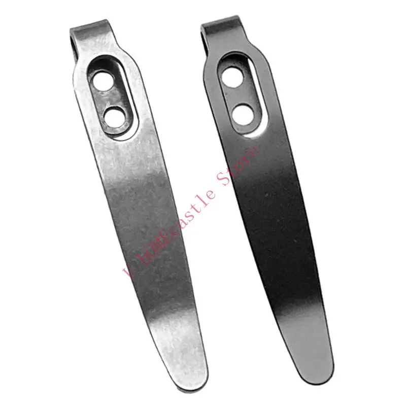 63HF 1Set mit 3pcs Schrauben Messer Edelstahl zurück -Clip -Tasche Taille Klemmfaltmesser DIY Machen Sie Zubehör -Teile