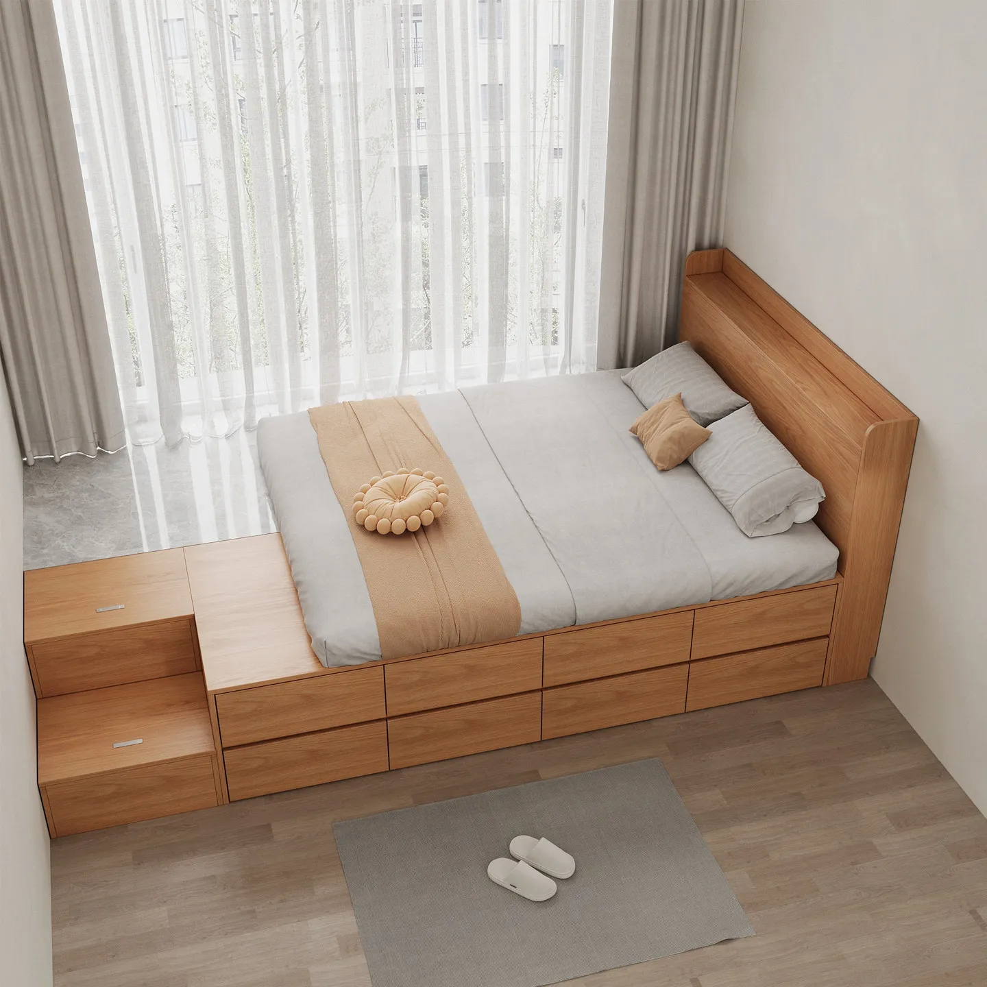 Window Sill Extension Bay Window Splicing, Extra Bed Cabinet Tatami Bed Half Bay Window Half Bed