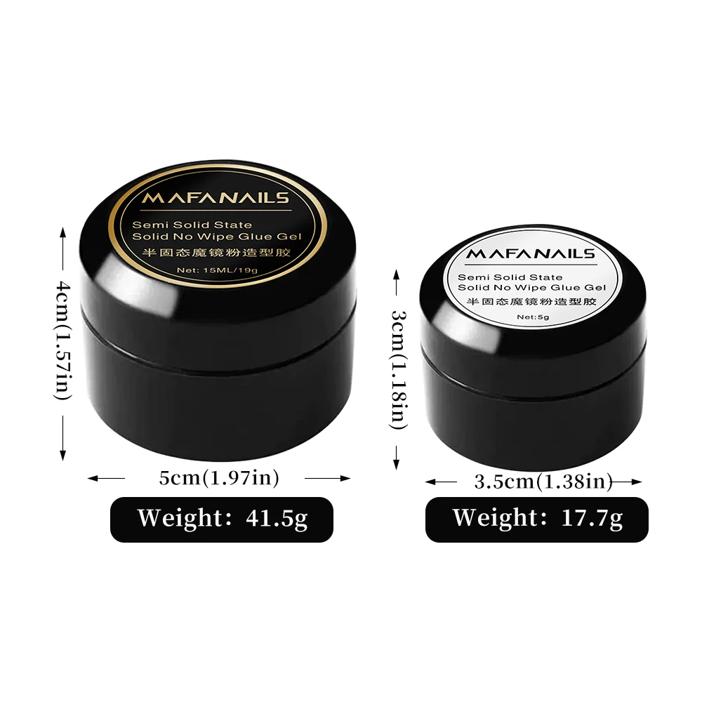 5/15 ml/barattolo Trasparente No-Wipe Strass Colla Specchio Polvere Gel Unghie Intagliare Scultura Gel 3D Pittura Gel UV LED Unghie Colla Strumento FAI DA TE