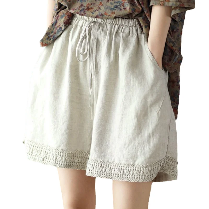 Pantalones cortos de punto para mujer, ropa de dormir suave y acogedora para estar en casa, cómoda, ligera, relajada, informal, elegante, pijama Ins