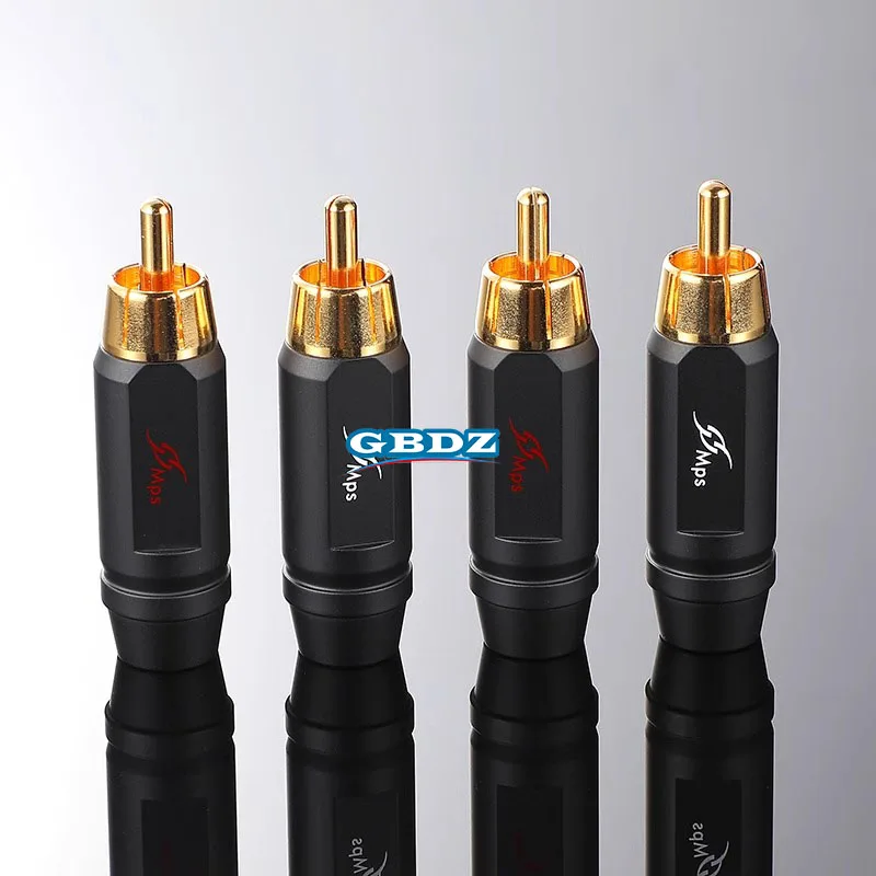 RCA Connector Jack 8mm Copper 24K Gold-Plated Pioneer 8G/10G Fuse-8 HIFI Fever Audio RCA Lotus Power Amplifier Signal Cable Plug