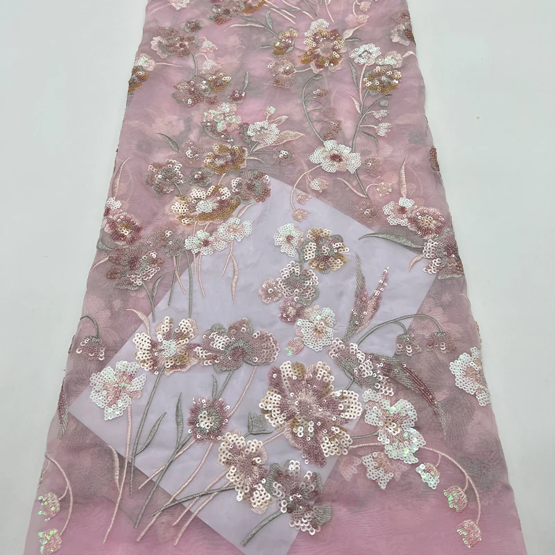 Роскошная французская кружевная сетка, высококачественные африканские блестки, цветы и блестки, нигерийское кружевное платье с вышивкой.