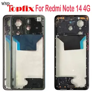 Bilashmart Xiaomi Redmi Note 14 4G Middle Frame Rear Bezel Plate Chassis Housing Back Frame Replacement Parts Note14 4G Frame
