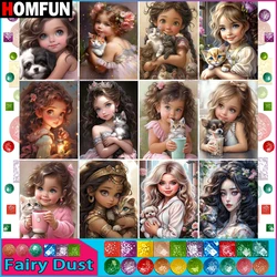 HOMFUN Fairy Dust Diamond Painting Full Square/Round Diamond
