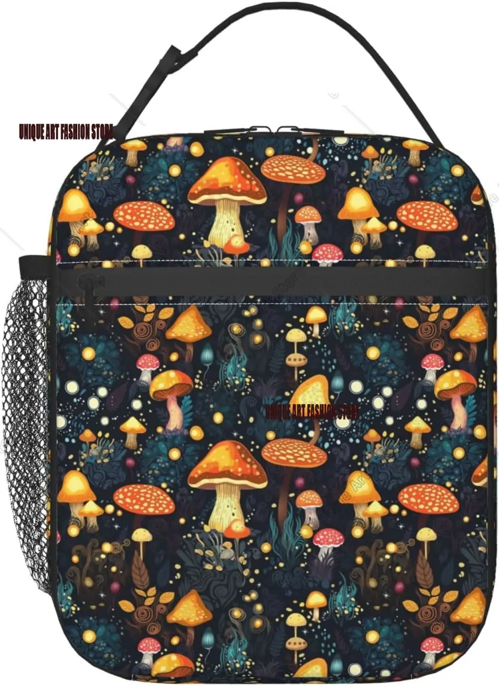 

Mushroom Insulated Lunch Box Reusable Portable Bag Thermal Picnic Cool Bags with Adjustable Strap for Adults Women Men