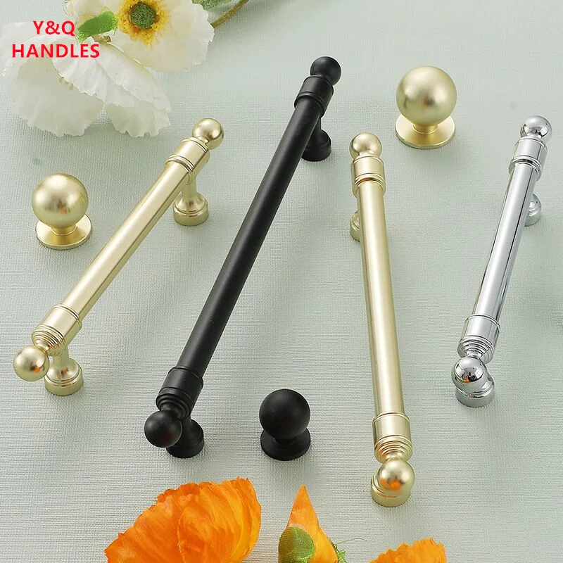 Handles Drawer Cabinet Furniture Kitchen Handles for Cabinet Knob Door Drawer Furniture Kitchen Golden Silvery European Style