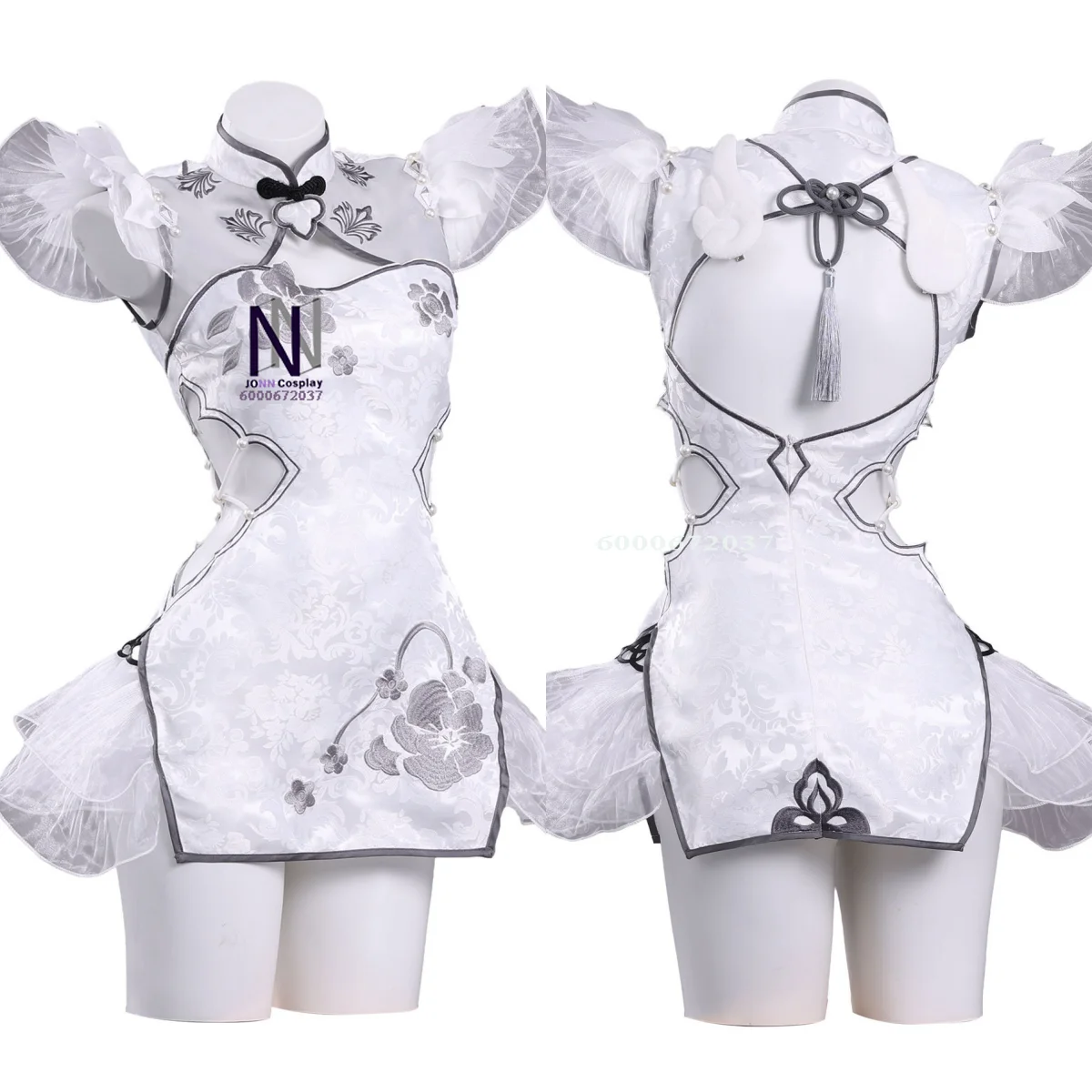 

Hot Game Naraka: Bladepoint Cosplay Costume Anime Ziping Yin Role Playing Cute White Cheongsam Women Comic Con Halloween Outfit
