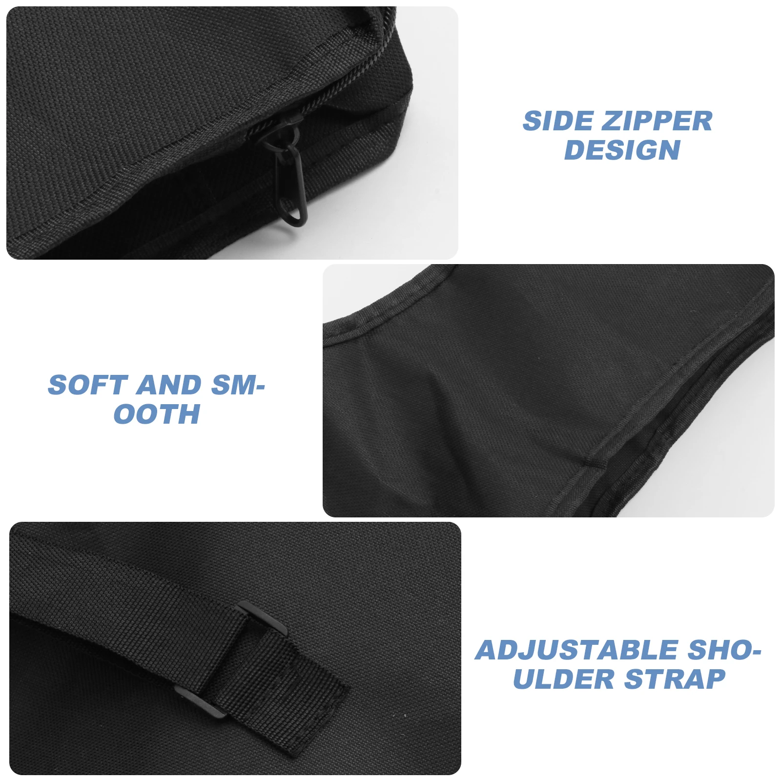 حقيبة جيتار شعبي مقاس 41 بوصة، حقيبة طاردة للماء من قماش أكسفورد الفاخر مع جيب خارجي لتخزين كتب موسيقى كابو باللون الأسود