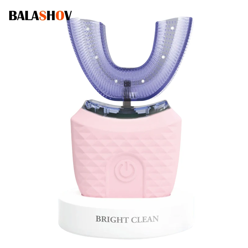 Brosse à dents électrique pour adulte, Charge USB automatique, brosse à dents en forme de U, brosse à dents intelligente et Rechargeable à 360 degrés