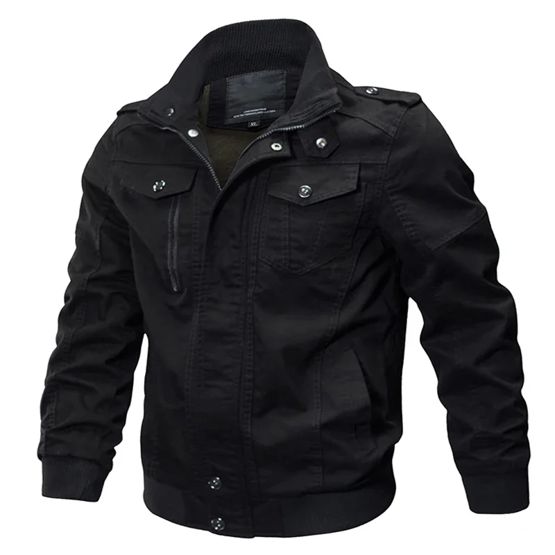 

Men's Jackets and Overcoats Military Bomber Jackets Men's Casual Cotton Men's Slim-fit Aviator Jackets Sizes M -6 XL