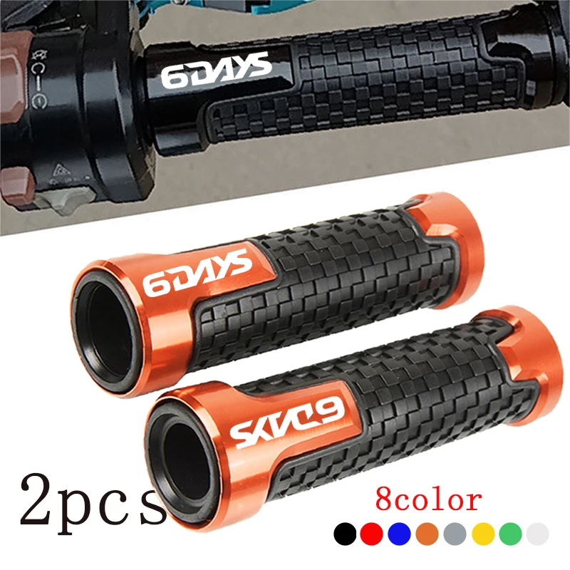 

For KTM 6Days 250 300 450 500 EXC EXC-F XC-W Six Days Motorcycle Handlebar Grips CNC aluminum Rubber Hand Thruster Grips