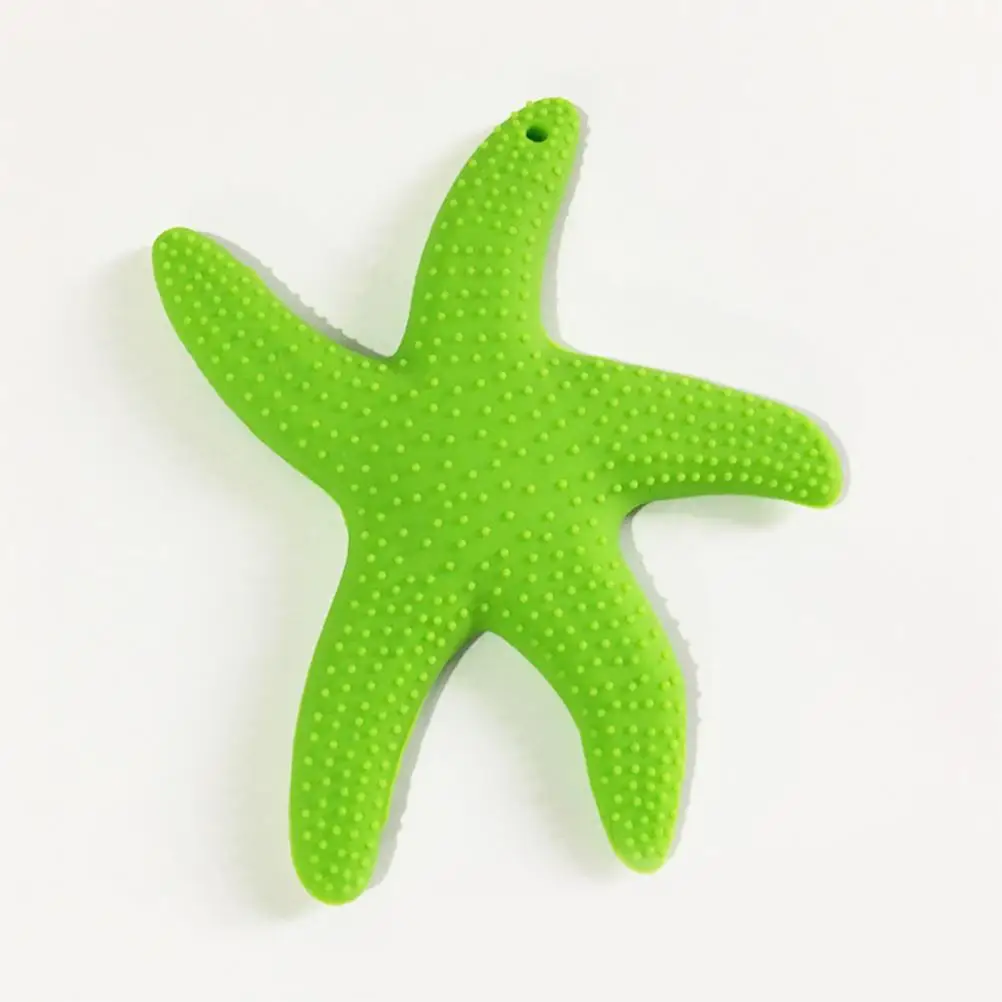 Silikonowy gryzak dla niemowląt klasy medycznej Cartoon Tooth Chew Kojąca zabawka na ząbkowanie Prezent Wielokrotnego użytku Kuchenka mikrofalowa Zamrażarka