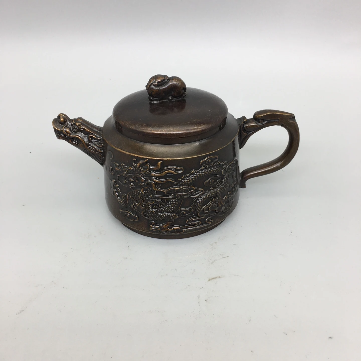 

Латунный чайник с драконом и фениксом — элегантный домашний декор для входа в автомобиль, чайных столиков и гостиных