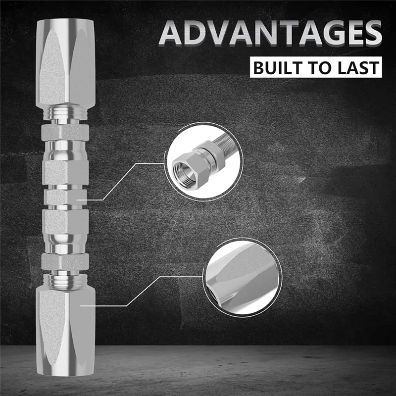 Accesorios para mangueras hidráulicas ABFI, kit de reparación reutilizable de identificación de 1/4", 3/8", 1/2" para uso en el campo de mangueras hidráulicas