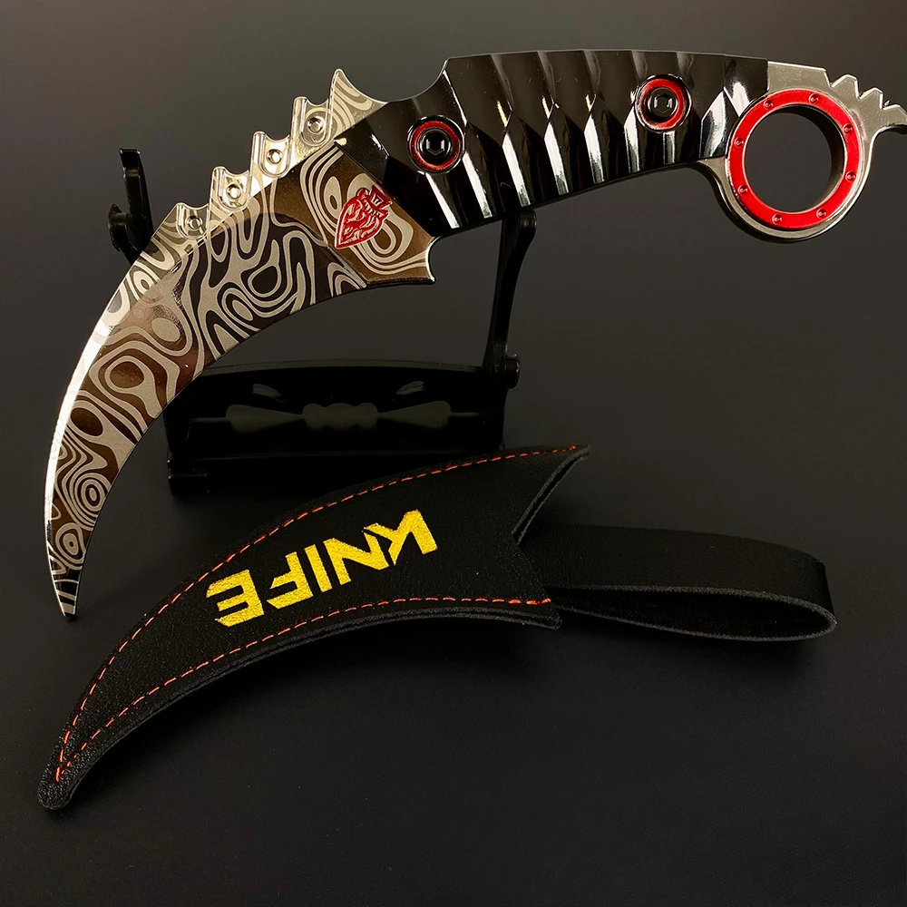 18cm nova arena jogo de fuga karambit último quarto lua garra faca arma modelo ornamentos coleção artesanato brinquedos presentes jogo crianças