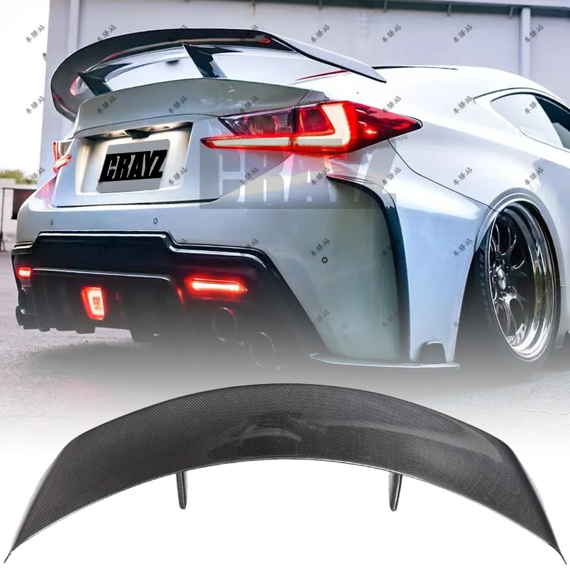 Carbon Fiber Rear Trunk Spoiler Wings For Lexus RC F RCF Coupe 2-Door 2015-2020 Car Racing Rear GT Spoiler Tail Boot Lid Wing