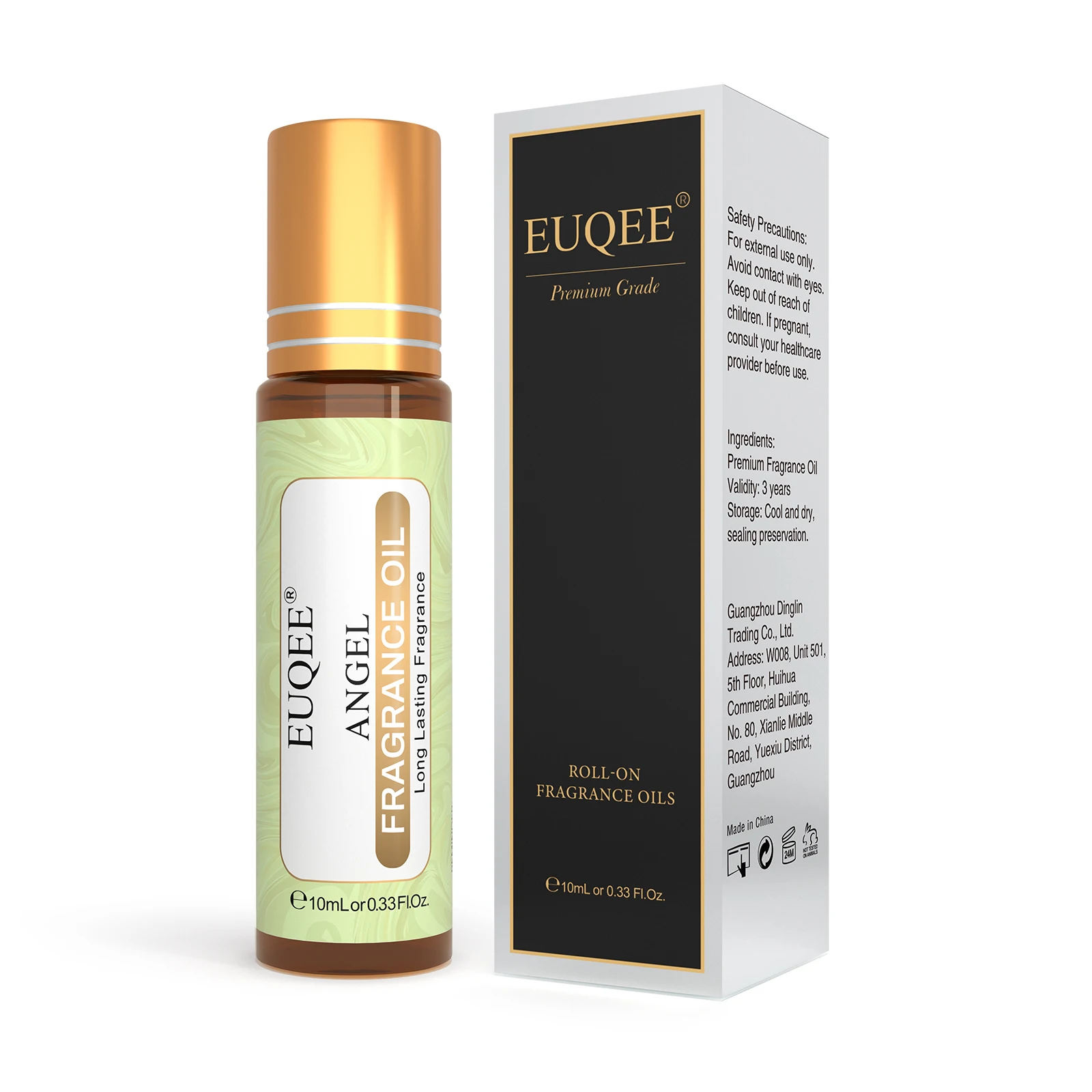 EUQEE-aceites de fragancia de rodillo Angel Coconut vainilla Good Girl para mujer, fácil de llevar, fragancia corporal de aromaterapia de larga